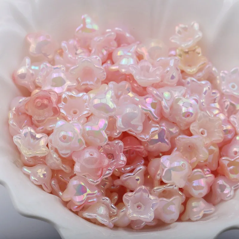 SUNNYCLUE 600 Stück Maiglöckchen Perlen - Rosa, Transparent, 10 Mm, Für Schmuck DIY, Armbänder & Halsketten