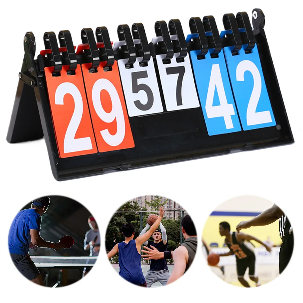 Tabletops Scoring Board Portable Tabletops Scoreboard Flipper MultiSports Score Flip Scoreboard Easily Flip Score Keepers Board sports scoreboard