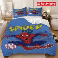 Housse de couette et taie d'oreiller Spider-Man, ensemble de literie Spider Hero, décoration de chambre pour adulte et enfant, taille simple, double, grande taille 2