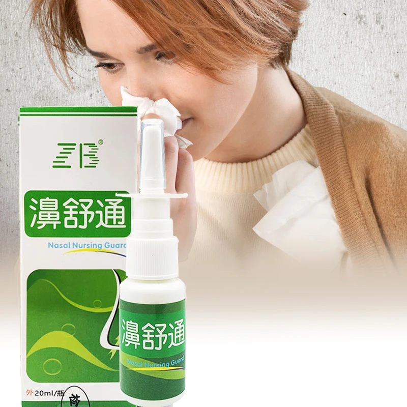 Natural Herbs Rhinitis Spray for Sinusitis Nasal Congestion Itchy Allergic Nose
