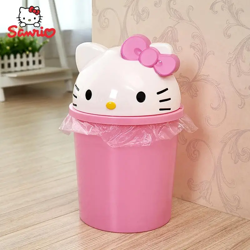 Original Hello Kitty Dustbin Trash Can Rubbish Bin Garbage Binsanrio