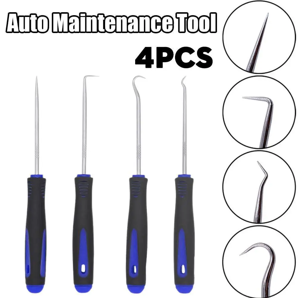 Car Oil Seal Screwdriver Set 4PCS 165mm Hose Removal Hook Set O Seal Gasket Puller Remover Pick Hooks Repair Tools