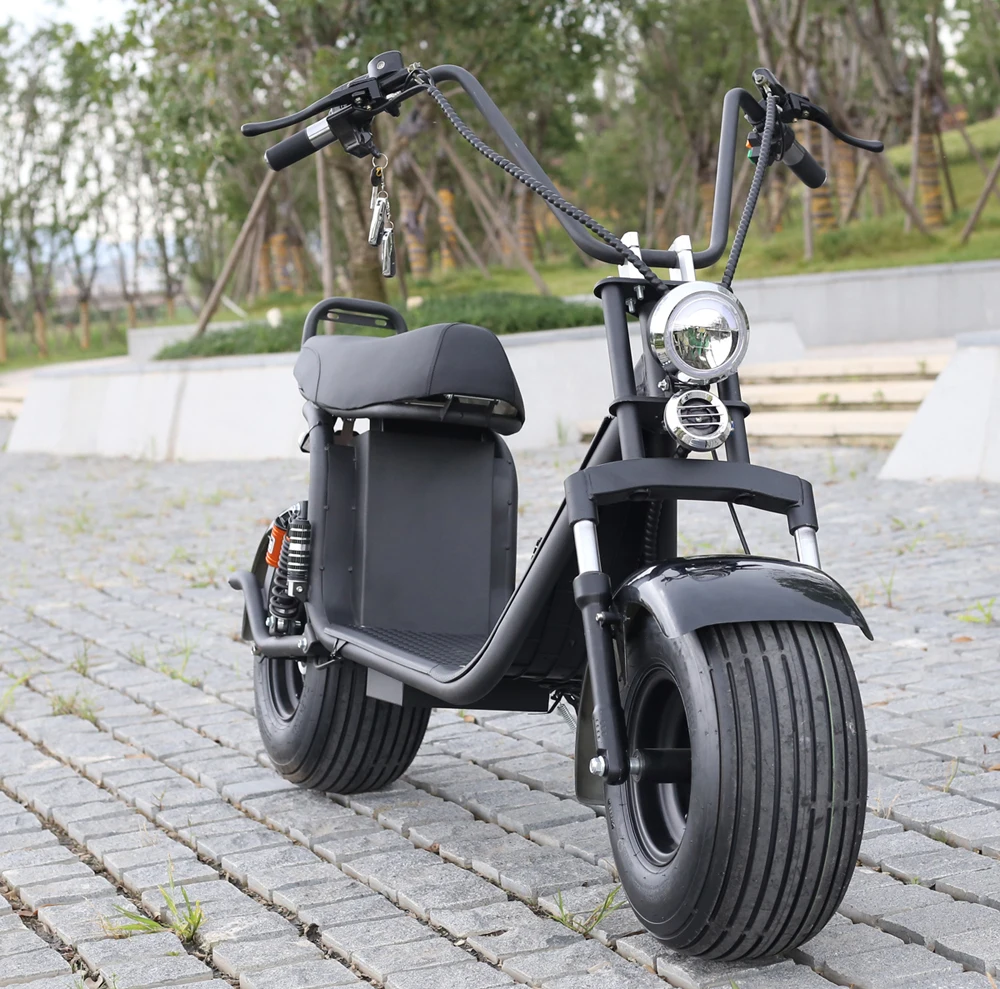Электрический мотоцикл Citycoco с максимальной скоростью 50 км/ч 1500 Вт мощный мотор 60