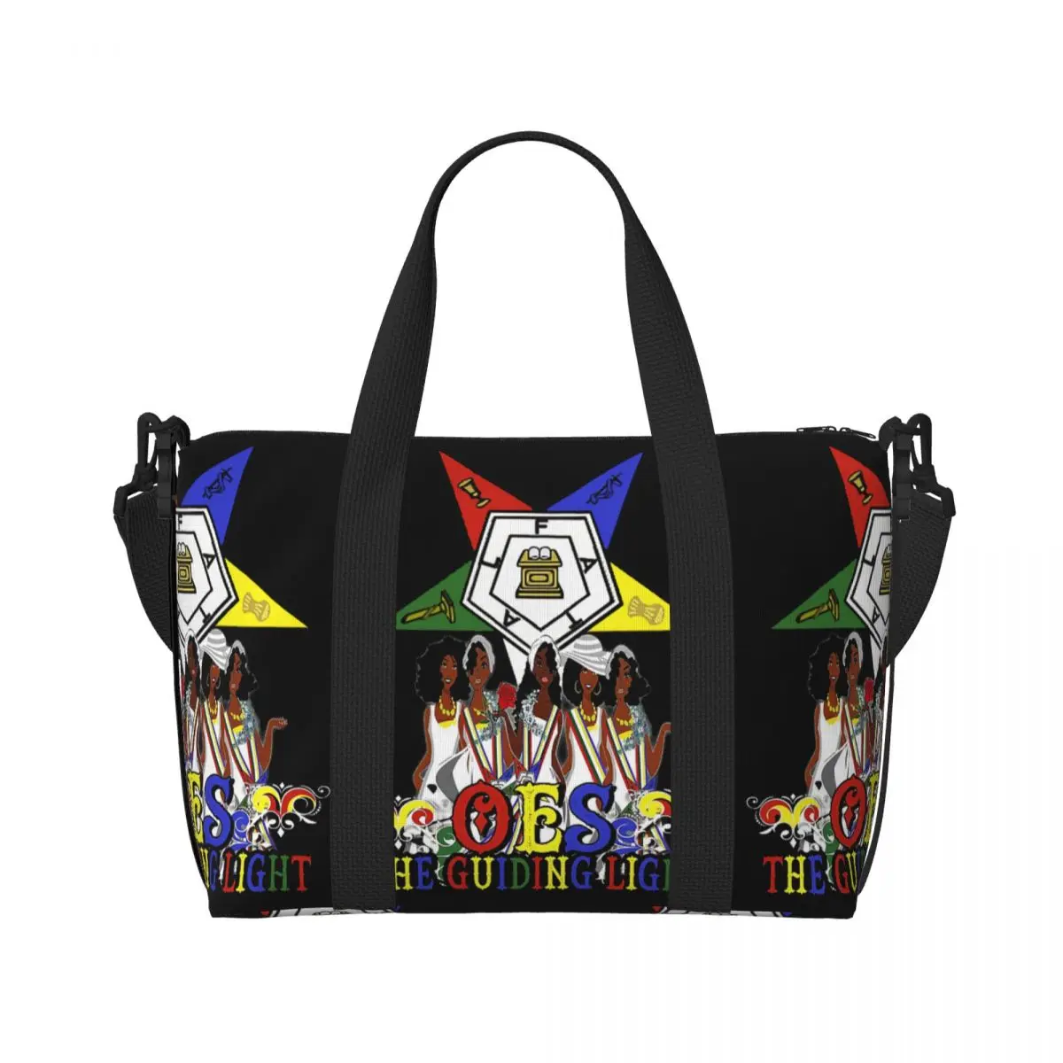 OES Order Of The Eastern Star Sistars The Guiding Light Freemason Tote Bag for Big Capacity Gym Beach Travel Bags