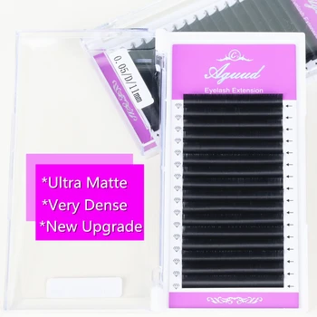 AGUUD Upgraded Super Matte Black 0.03 0.05 0.07 Russian Volume False Eyelashes Individual Dense Cashmere Lashes Extension Makeup 1