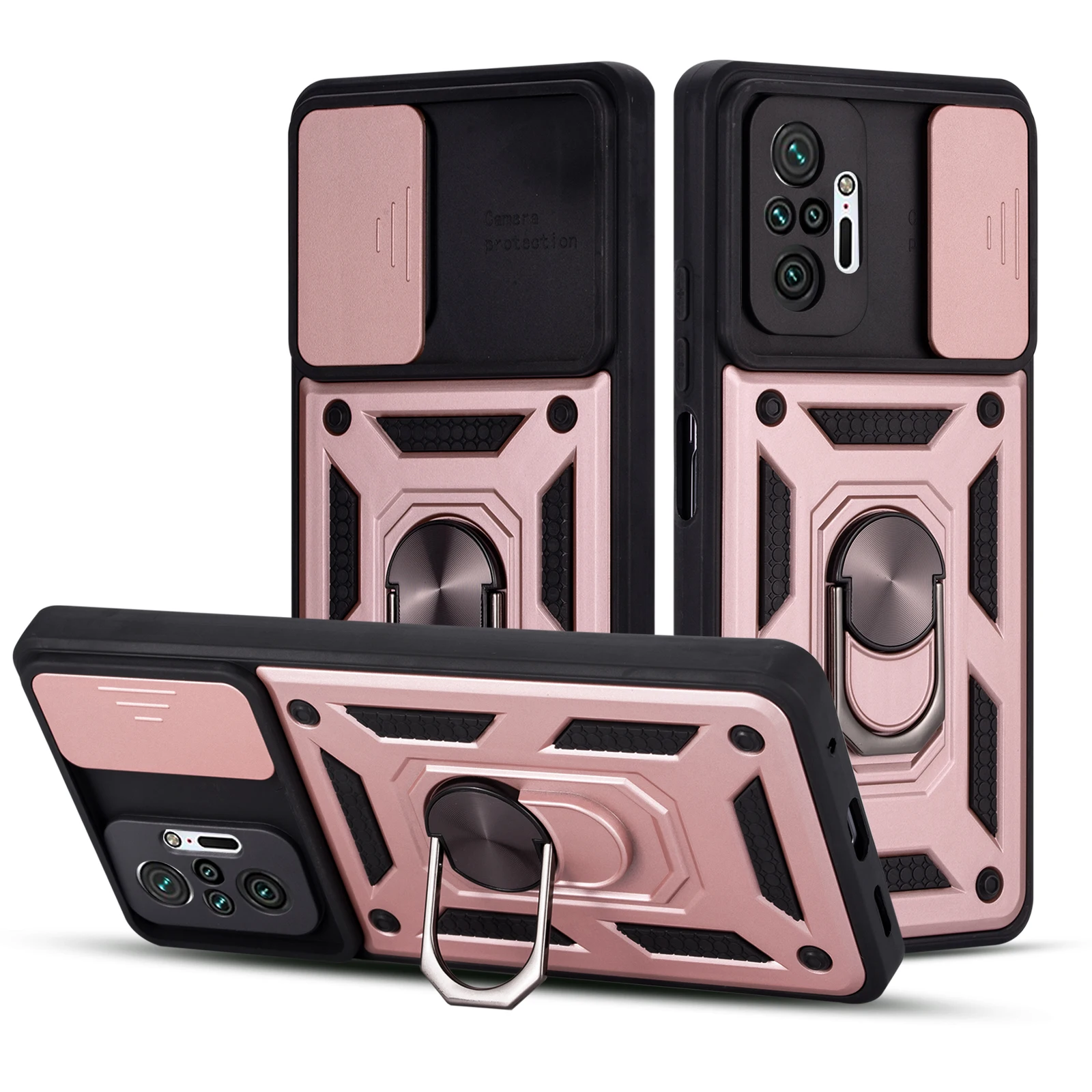 ALAMO Cover Redmi Note 10 5G / Poco M3 Pro | Custodia Armor Antiurto Con Cavalletto | Rosso