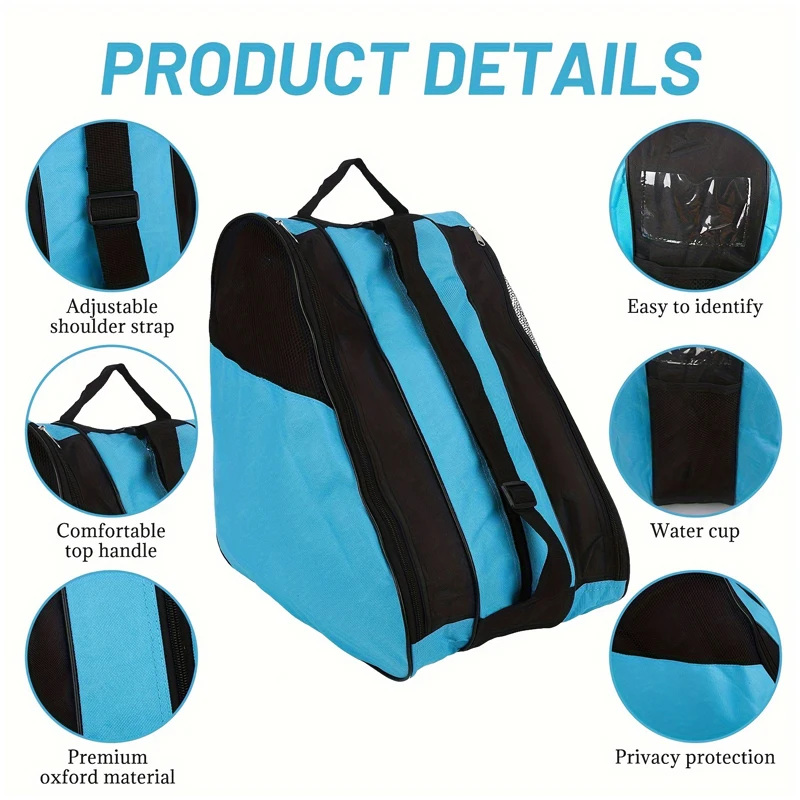 Roller skates bag 1/2Pcs portable roller skates bag ice skating bag large breathable kids inline skates storage skating shoes