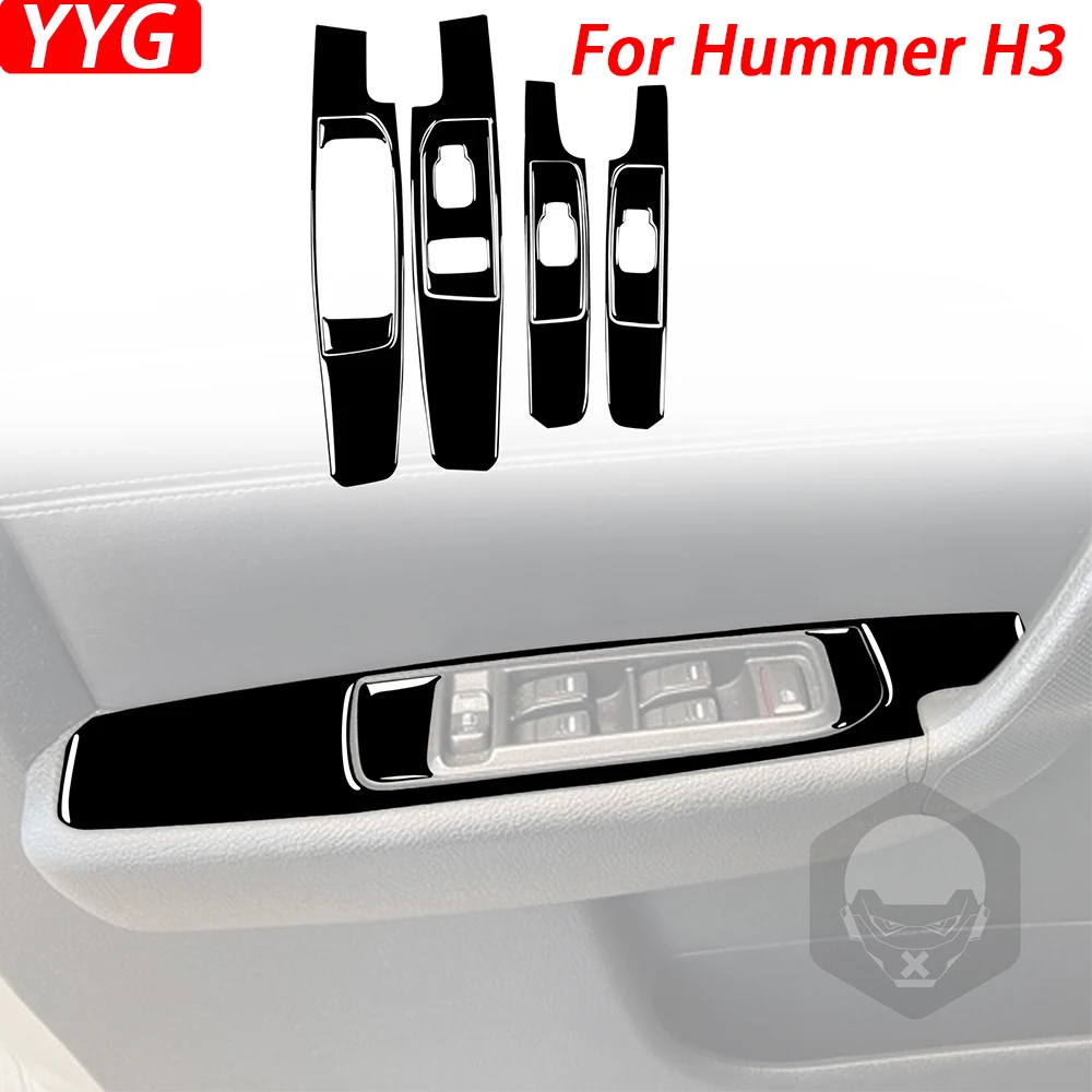 

Для Hummer H3 2006-2010 пианино, черное окно, семейный объемный набор, Обложка, аксессуары для украшения интерьера автомобиля, наклейка