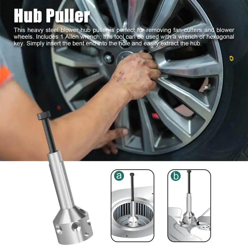 

Wheel Hub Puller Motor Fan Pulling Tool Wheel Hub Removal Tool For Easily Removing Wheels Rustproof Compatible With Blower Wheel