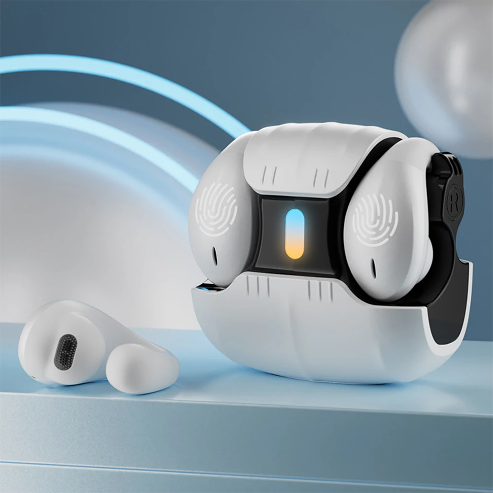 Wireless Bluetooth 5.3 Ear Clip Earbuds with Surround Sound & Touch Control