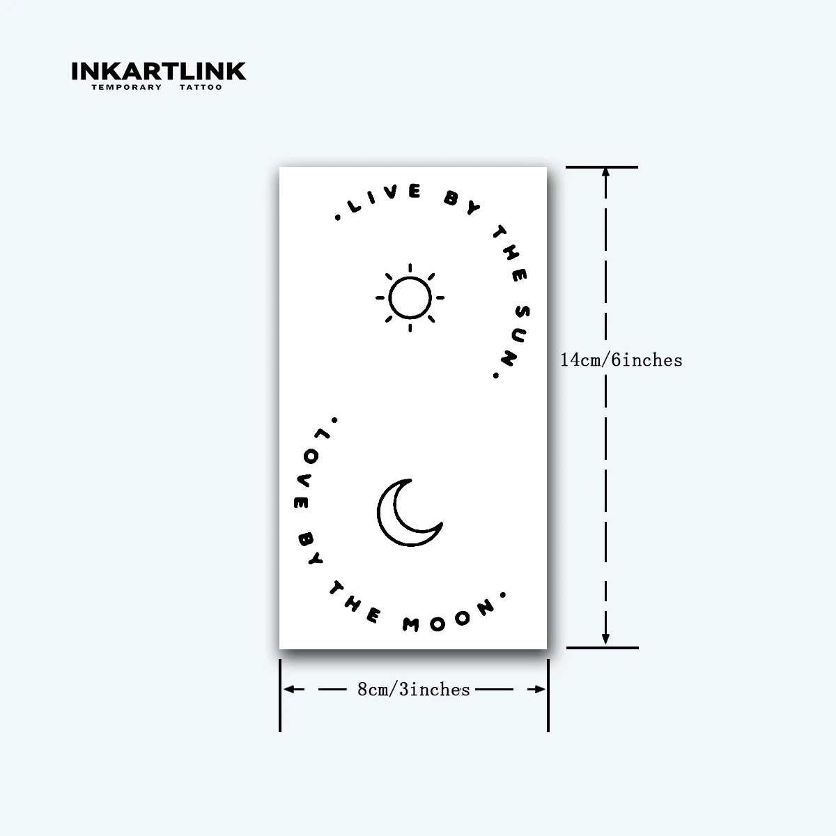 The Sun and Moon temporary tattoo sticker, waterproof magic