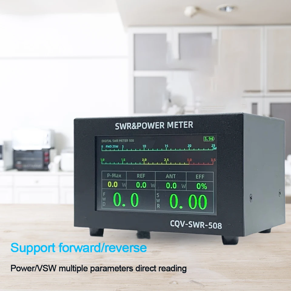 120W Power SWR Measuring Meter 4.3in IPS Touchscreen 1.8