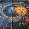 Mystical Colorful Sun and Moon Tarot Card Tablecloth Divination Altar Cloth Tarot Mat Witchcraft Astrology Oracle Cards Pads 6