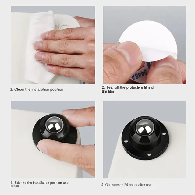 4Db Bútorok Görgők Kerekek Univerzális Kerék 360 ° Forgás Rozsdamentes Acél Erős Teherhordó Önmagarasztó - Image 6