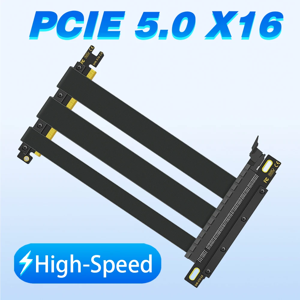 

Двойной Обратный кабель расширения PCIE 5,0 16x, графическая карта, удлинитель PCI Express GPU, расширитель карты для шасси A4 ITX