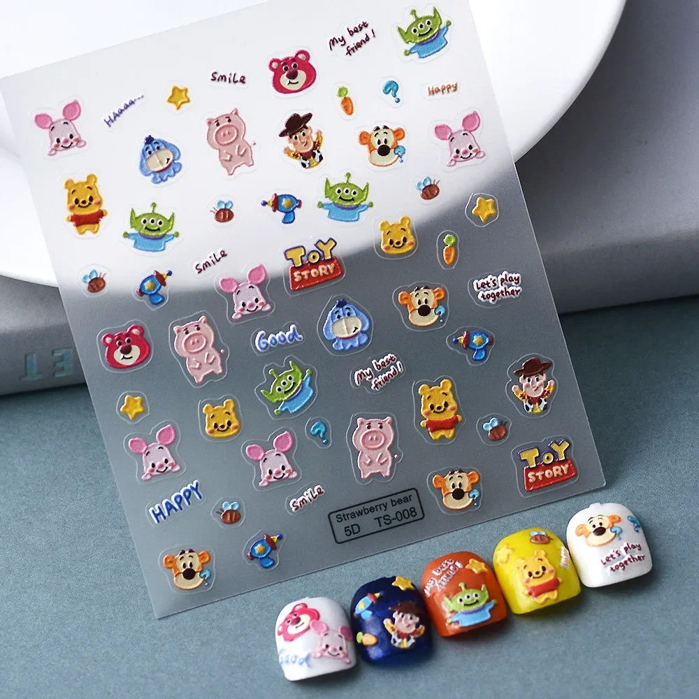 

Disney Toy Story 5D Cartoon DIY Nail Art Stickers Nails Decorative Decals Stickers Woody Buzz Lightyear Manicure Accessories