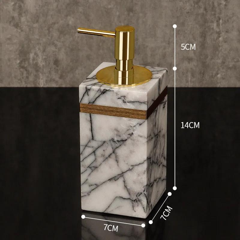 Natural Marble Bath Liquid Soap Dispenser Aromatherapy Bottle Toothbrush Rack Tissue Box Tray Dish Wedding Gifts By Piece