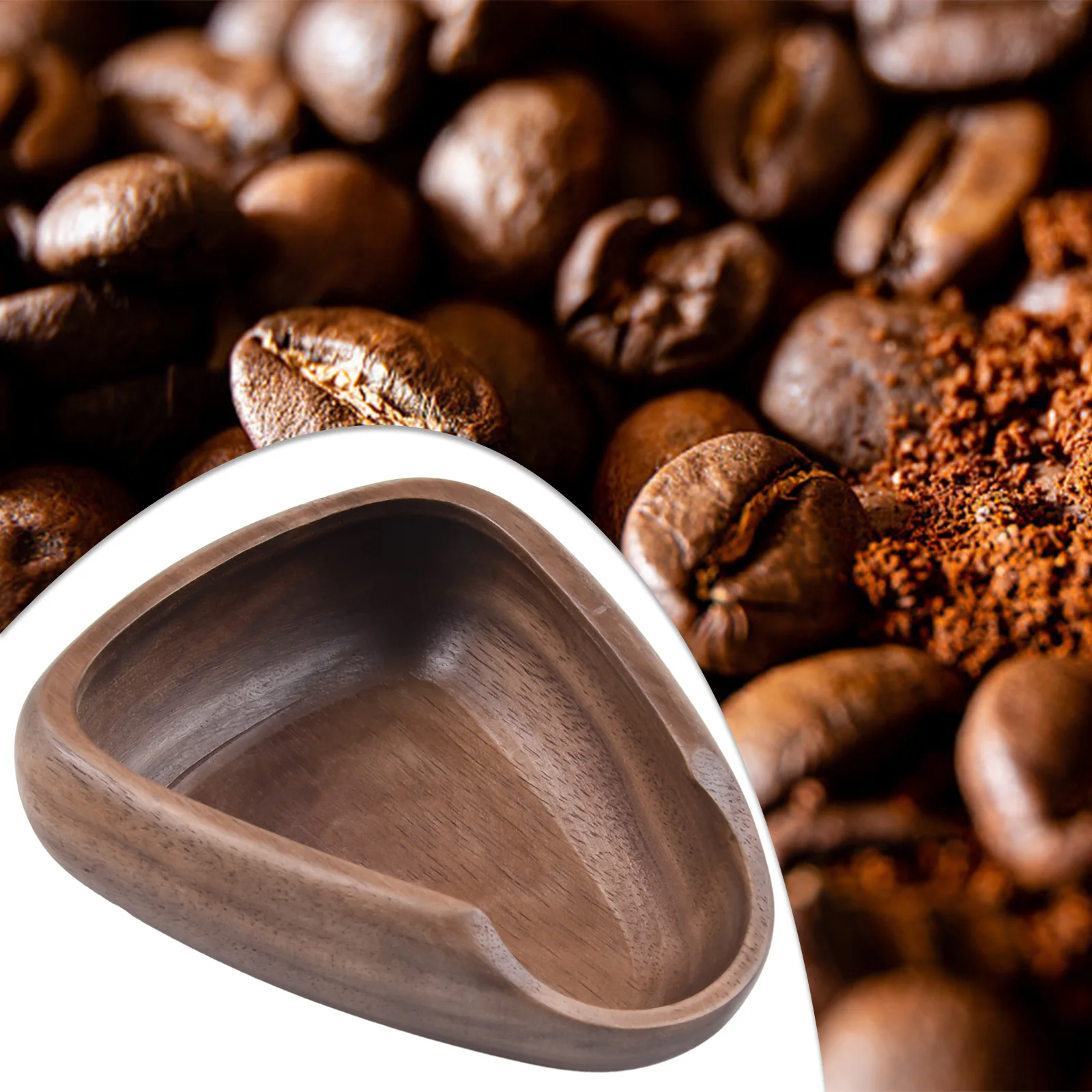 

Wood Coffee Bean Dosing Cup Coffee Beans Display Tray Wooden Tea Leaves Measuring Container Bowl Espresso Accessories