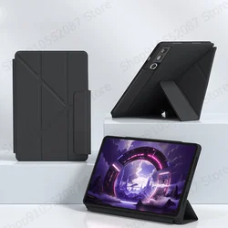 Premium Magnetic PU Leather Stand Tablet Cover for 13 - Inch Tablets - Y - Fold Design (Black)