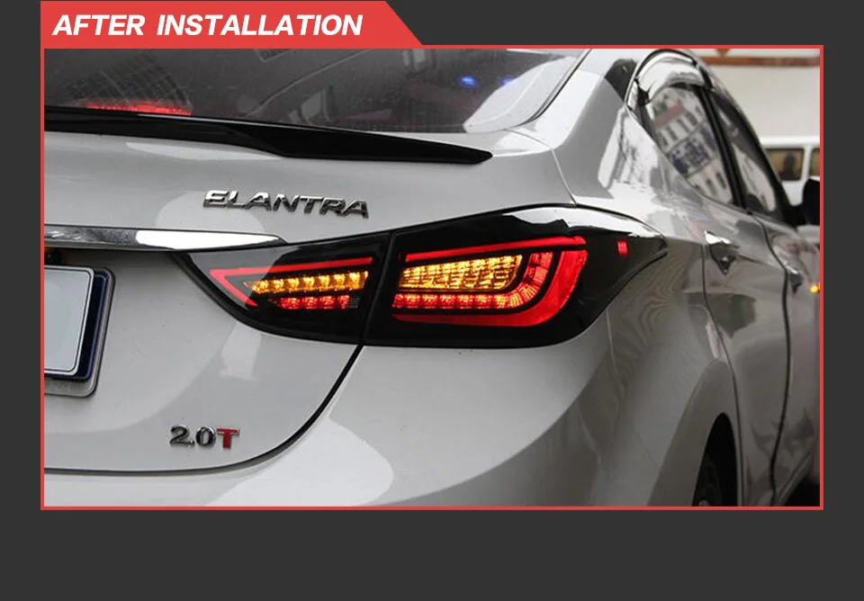 Car Lights for Hyundai Elantra LED Tail Light 2011-2016 Elantra Rear Stop Lamp Brake Signal DRL Reverse Automotive Accessories