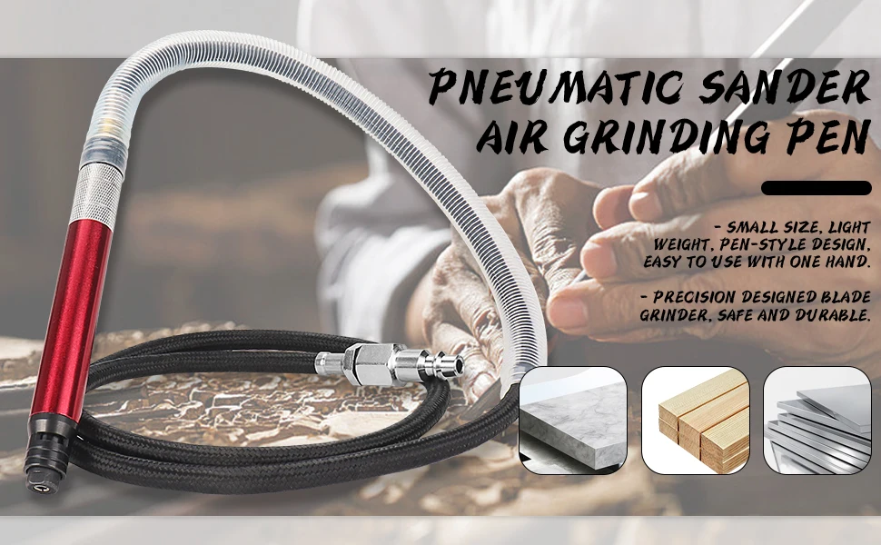Mini Air Micro Die Grinder 3mm High-Speed Pneumatische Gravur Bleistift Kit Schmuck Holz Schneiden Polieren Schleifen Werkzeug 58000RPM – Detail 2