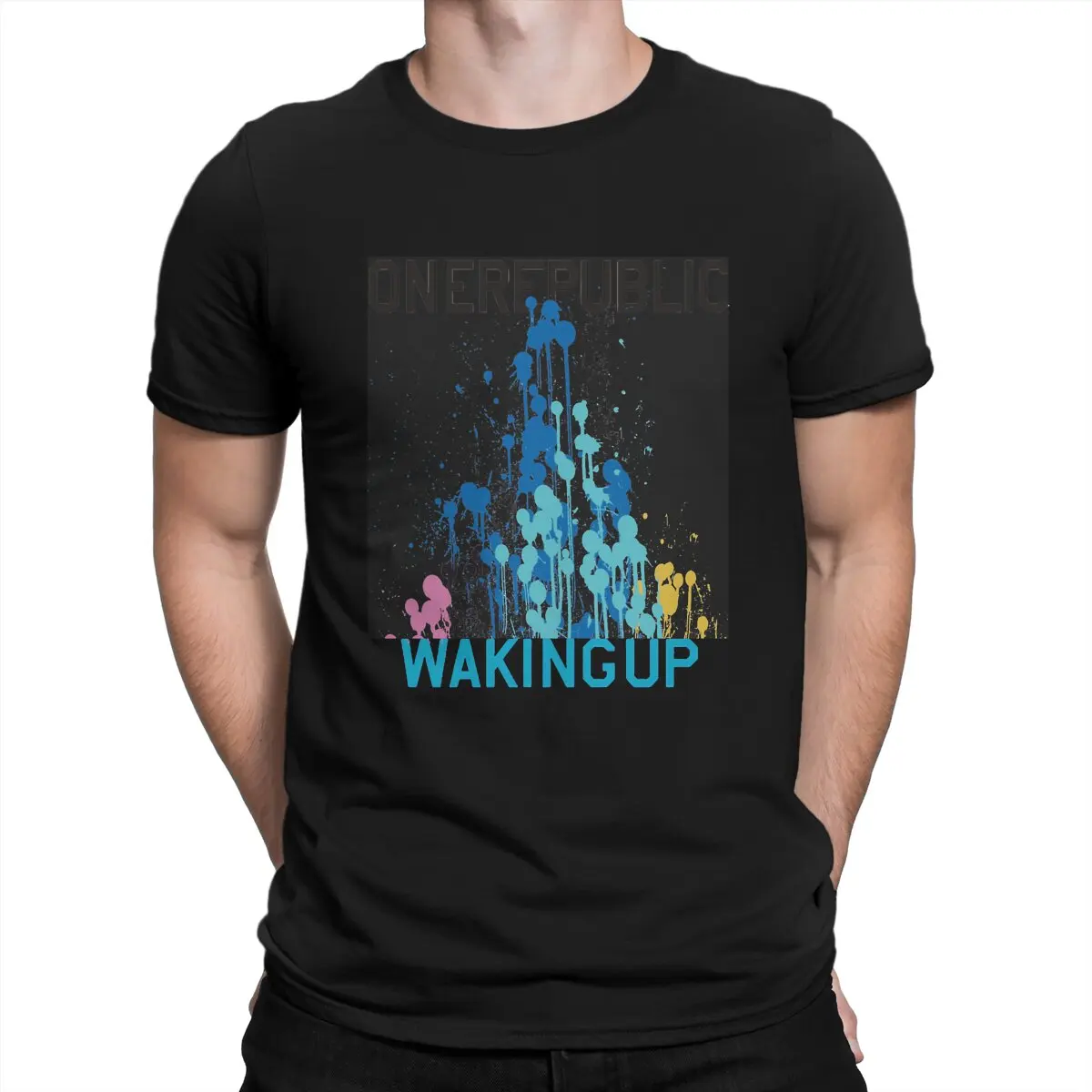 

Мужские футболки с надписью «Пробуждение», Повседневная футболка Onerepublic, футболка с коротким рукавом и круглым вырезом, одежда из чистого хлопка с принтом