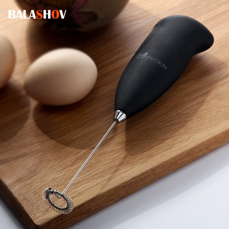 Acier Inoxydable - Mousseur à Lait électrique, Machine à Café, Mélangeur à Main, Cappuccino