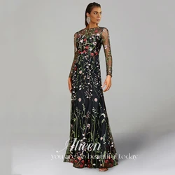 Aileen Embroidery Party Dress for Wedding Ceremony Dress Party Evening Elegant Luxury Celebrity Lace Evening Dresses Ladies Prom
