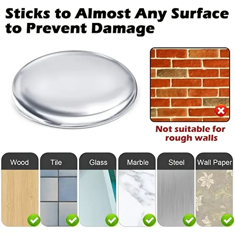 Door Knob Wall Shield Clear Soft Rubber Door Stopper Handle Bumper Mute Stickers Wall Protector Muffler Pad Protective Plug