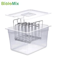 Stainless Steel Sous Vide Rack and 11L Sous Vide Cooker Containers Detachable Dividers Separator for Immersion Circulators 1