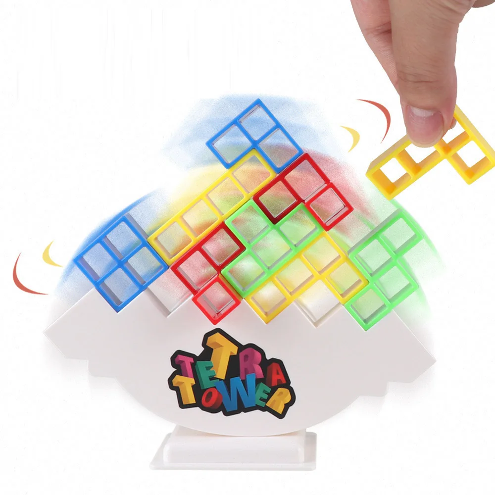48-64 bloki do układania w stosy Tetra Tower Balance gry układanie klocków układanki układanki klocki montażowe zabawki edukacyjne dla dziecka