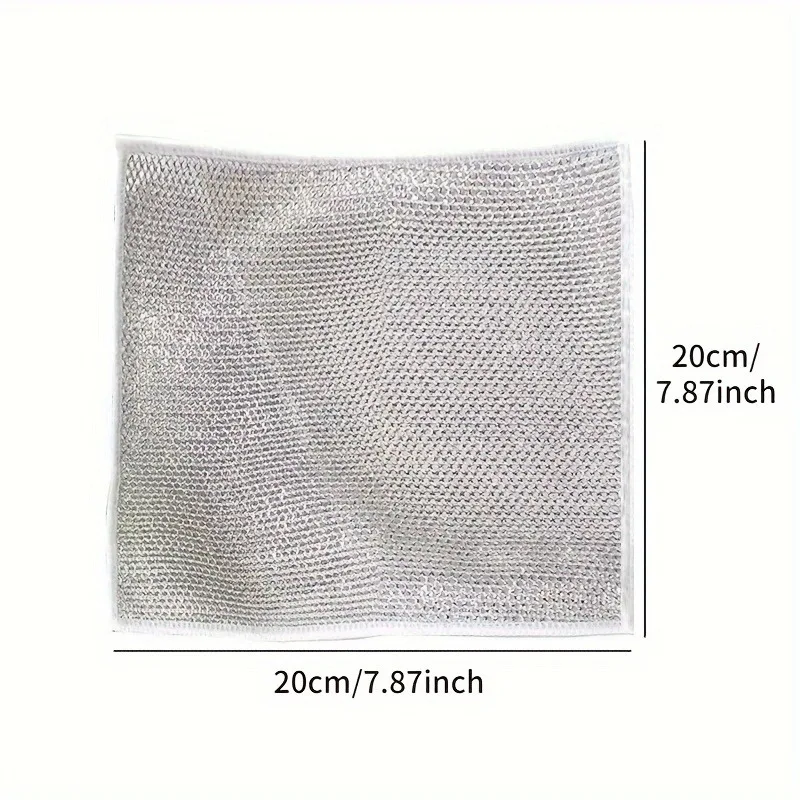 Wholesale Metal Steel Wire Rags Cloth Home Kitchen Pot Pan Dishwashing Double-sided Dishcloth Cleaning Cloths Towel Scrubber Rag 6