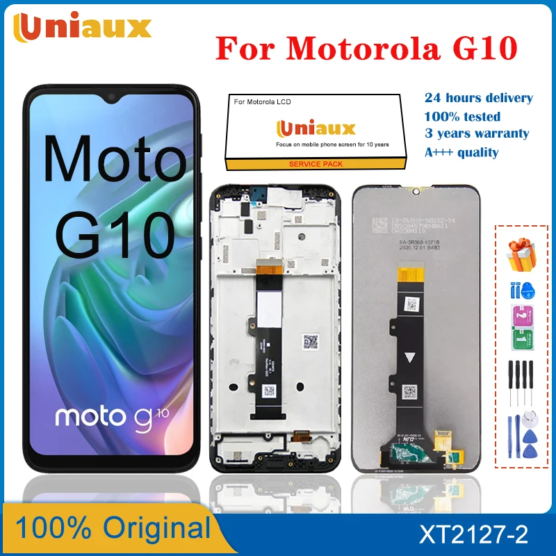 Original For Motorola Moto G10 LCD Display Touch Screen Digiziter Assembly Replacement 100%Tested
