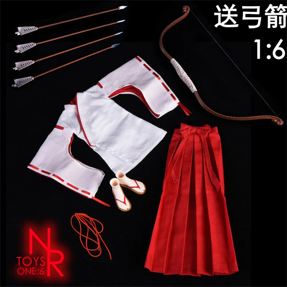 

NRTOYS NR20 1/6 Female Soldier Classic Style Japanese Kimono Red Bow Set With Bow Arrow Accessories For 12" Action Figure Body