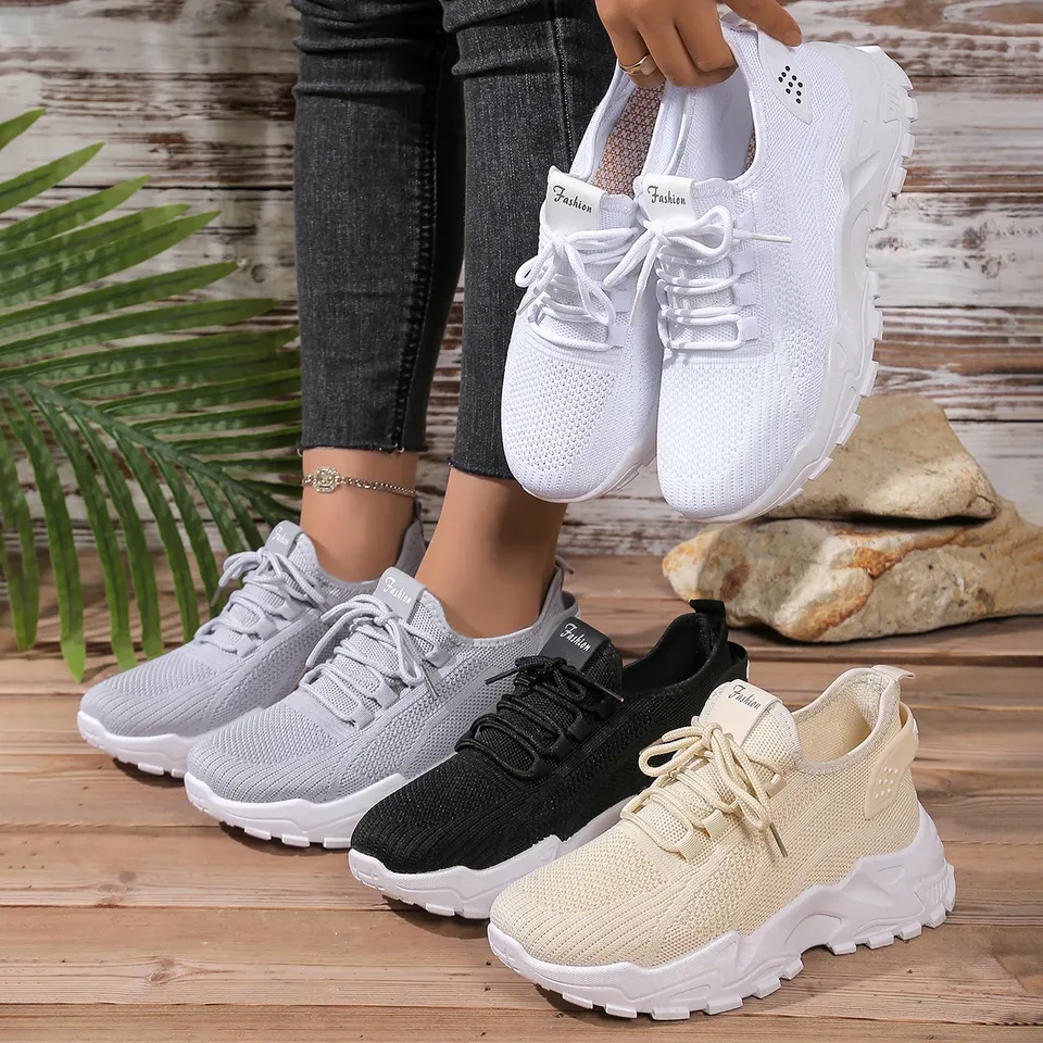 Women's summer fashion new trend women's shoes mesh breathable platform soles vintage Forrest Gump shoes Korean trainers.
