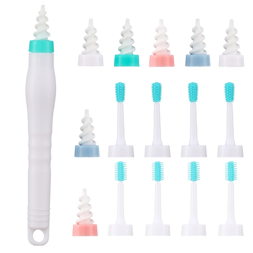 2023 New 3 In 1 Ear Cleaner Silicon Ear Spoon Tool Set 16 Pcs Care Soft Spiral For Ears Cares Health Tools Ear Wax Removal Tool