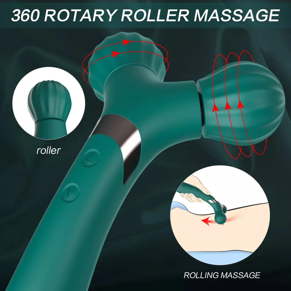 3D Facial Roller Massager for Lymphatic Drainage Face Lifting Vibrating Massager for Neck Back Shoulder SkinCare Tightening Tool