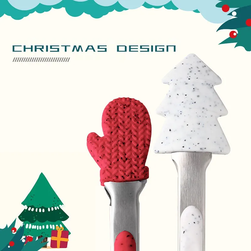 π Recommended Christmas-Theme Silicone Food Clips & Tongs 5