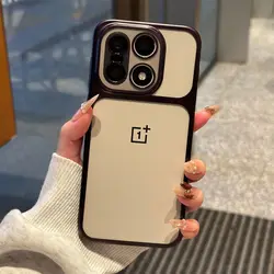 Matte Premium Feel Translucent Case with Glossy Edging - Slim, Skin - Friendly, and Durable Full Protector - OnePlus 15R (Black)