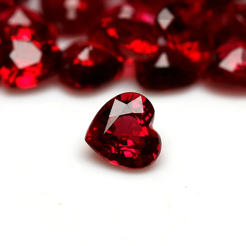 

Natural Ruby Loose Gemstones Heart Cut 3x3-3.5x3.5mm Rubies