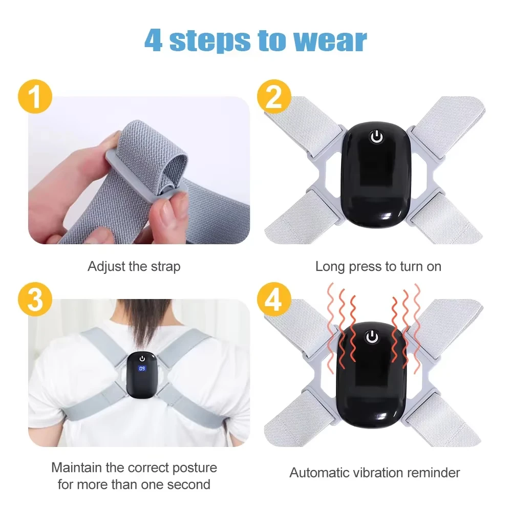 2025 New Smart Posture Corrector Belt Sensor Orthosis Invisible Posture Reminder for Adult Child Hunchback Back Support