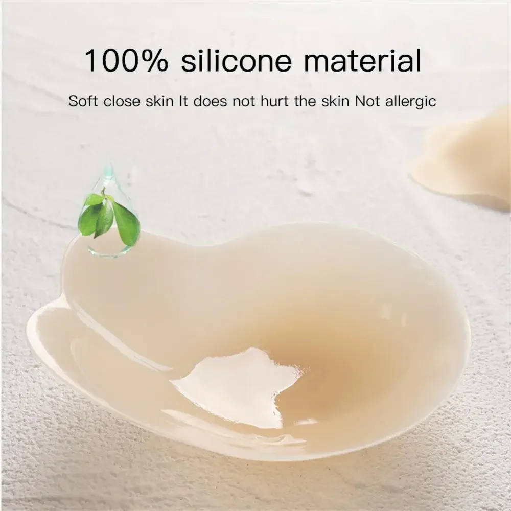 Silicone Bra Invisible Breast Paste for women Rabbit Ear Lift Up Nipple Cover Adhesive Strapless Backless Gathering Chest Paste