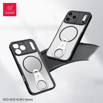 Xundd For iPhone 17 Pro Max Magnetic Case For iPhone 17 Pro 17 Air Case with Invisible Ring Stand Matte Surface Bracket Shell 1