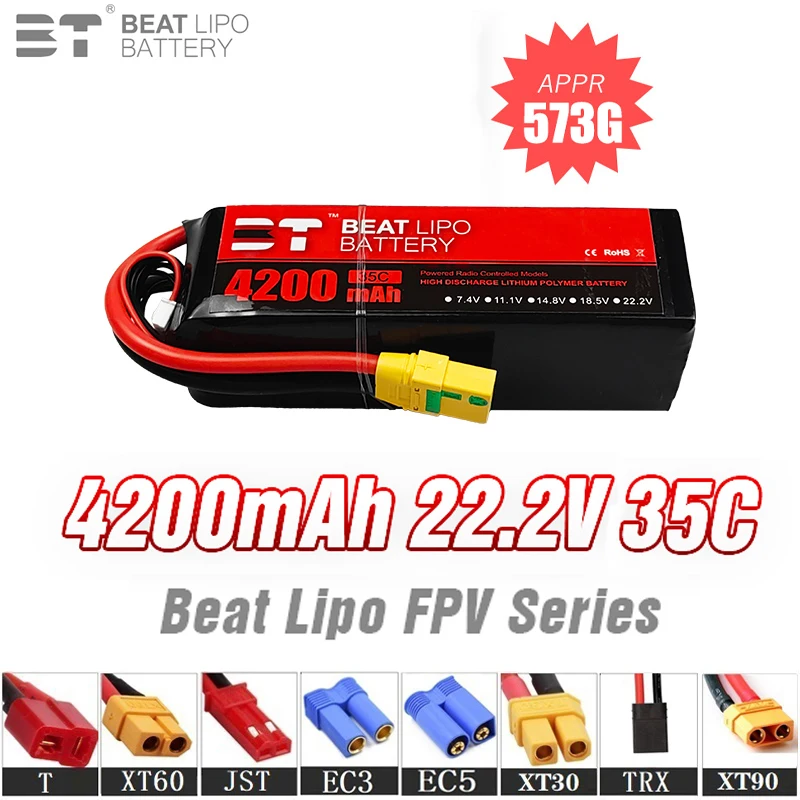 CNHL batería Lipo 6S de 4 piezas, 1300mAh, 22,2 V, con enchufe XT60 CNHL batería Lipo 6S de 4 piezas, 1300mAh, 22,2 V, con enchufe XT60