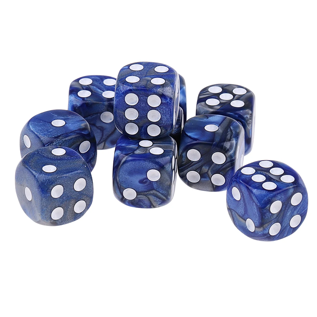 Game dice dice set 10x D6 Six Sided 16mm for Gaming