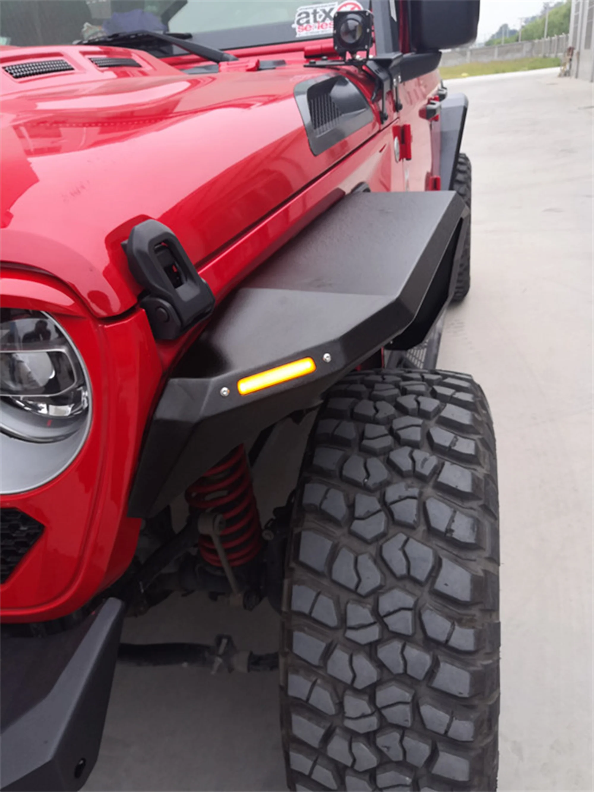 

JL1143 4pcs Aluminum Alloy wheel eyebrow Fender flare For Jeep JL 2018+ LANTSUN