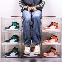 Acrylic Transparent Shoe Box Clear Shoe Organizer with Lid Plastic Shoe Storage Box Stackable for Boots Sneakers Shoes 2