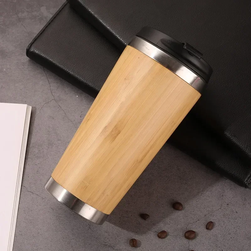 Bamboo Stainless Steel Vacuum Flask 2