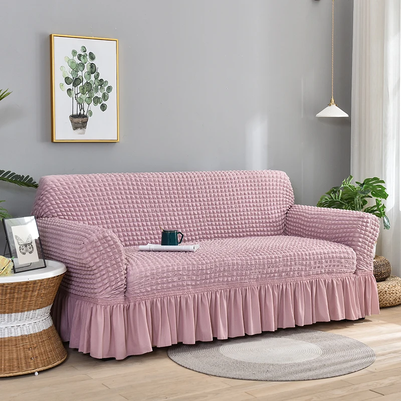 Blush pink 2024 couch cover