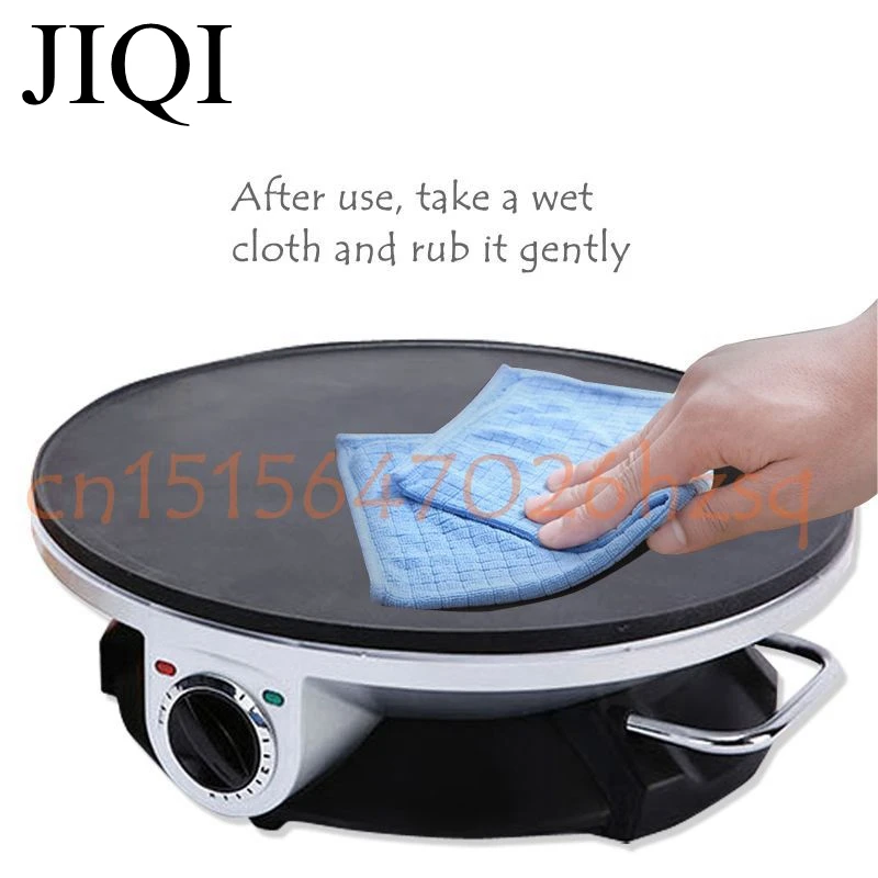 JIQI 320mm Diameter Single-side 220V-240V Pancake Maker Machine Non-stick Coating Pan 5